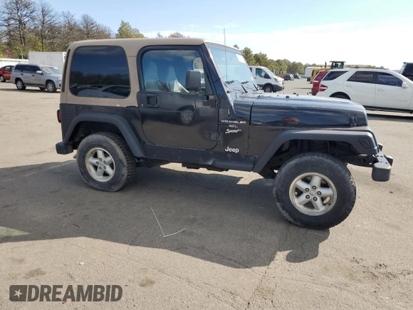 1999 Jeep Wrangler Sport z VIN 1J4FY19SXXP465037, wystawiony jako Copart lot #54772405 z przebiegiem 50 942 mil mil oraz Nie do naprawy • Non repairable. Historia ofert i sprzedaży dostępna na DreamBid. Obrazek 4.