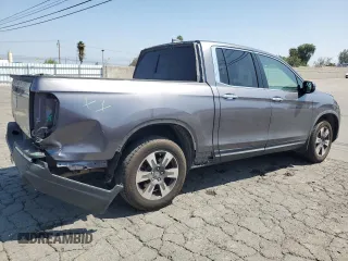 2019 Honda Ridgeline RTL-E with VIN 5FPYK3F73KB016675, listed as a Copart auction lot 55340905 with 69,571 mi miles and Salvage title. Bid and sale history available at DreamBid. Image 3.