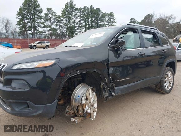 2014 Jeep Cherokee Limited with VIN 1C4PJLDSXEW279356, listed as a IAAI auction lot 41533158 with 115,117 mi miles. Bid and sale history available at carsss.com. Image 6.