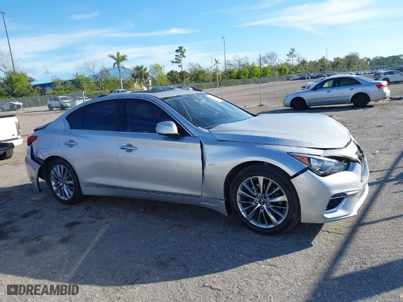 2018 Infiniti Q50 2.0t LUXE with VIN JN1CV7APXJM240026, listed as a IAAI auction lot 41432452 with NaN miles. Bid and sale history available at carsss.com. Image 13.