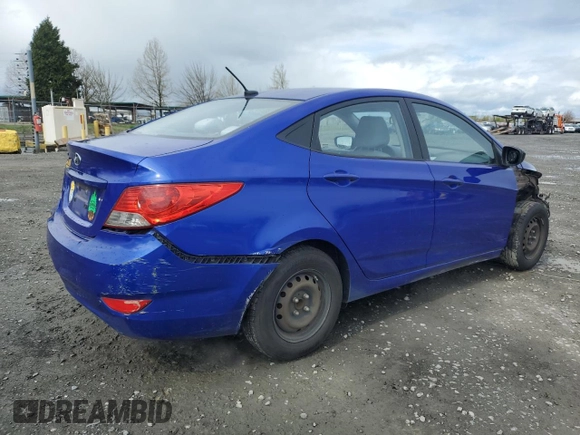2013 Hyundai Accent GLS with VIN KMHCT4AE2DU537369, listed as a Copart auction lot 50819985 with 191,011 mi miles and Salvage Title. Bid and sale history available at carsss.com. Image 3.