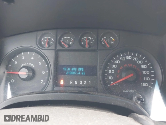 2009 Ford F-150 XL with VIN 1FTRF12W49KB74779, listed as a IAAI auction lot 41855009 with 218,007 mi miles and . Bid and sale history available at DreamBid. Image 7.
