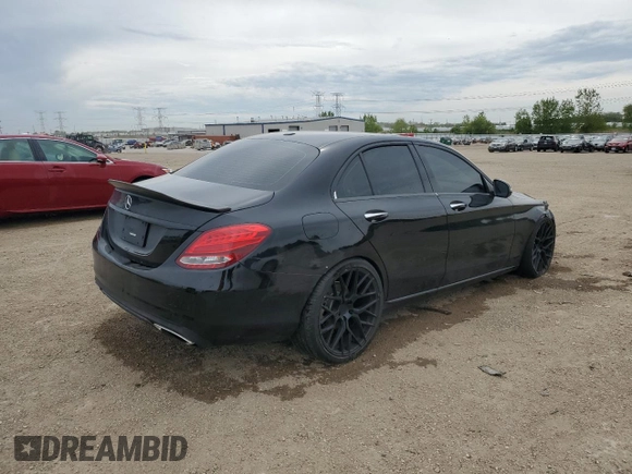2017 Mercedes-Benz C 300 with VIN 55SWF4JB2HU215066, listed as a Copart auction lot 57427375 with 78,506 mi miles and Salvage title. Bid and sale history available at DreamBid. Image 3.