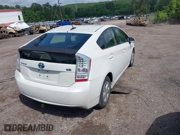 2010 Toyota Prius II with VIN JTDKN3DU7A0186713, listed as a IAAI auction lot 42139517 with 203,759 mi miles. Bid and sale history available at carsss.com. Image 4.