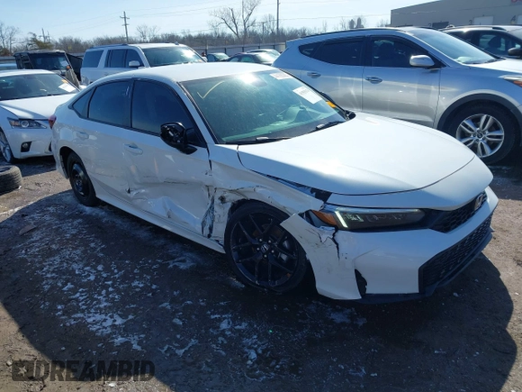 2025 Honda Civic Sport with VIN 2HGFE2F50SH514604, listed as a IAAI auction lot 41585374 with 2,064 mi miles and . Bid and sale history available at DreamBid. Image 1.