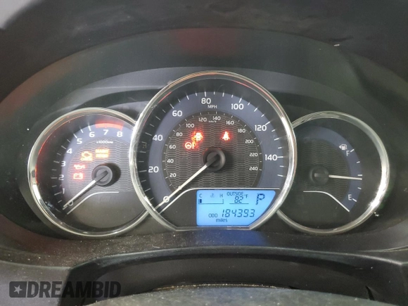2014 Toyota Corolla L with VIN 2T1BURHE3EC083082, listed as a Copart auction lot 61215125 with 184,393 mi miles and Clean title. Bid and sale history available at DreamBid. Image 9.