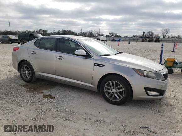 2013 Kia Optima LX with VIN 5XXGM4A70DG243690, listed as a Copart auction lot 48791165 with 0 mi miles and Salvage Title. Bid and sale history available at carsss.com. Image 4.