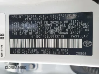 2020 Toyota Avalon Limited Hybrid z VIN 4T1D21FB9LU013719, wystawiony jako Copart lot #65184172 z przebiegiem 18 714 mil mil oraz . Historia ofert i sprzedaży dostępna na DreamBid. Obrazek 10.