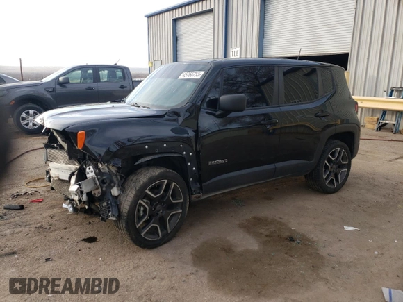 2021 Jeep Renegade Jeepster with VIN ZACNJDAB5MPM94301, listed as a Copart auction lot 45766755 with 100,582 mi miles and Salvage title. Bid and sale history available at DreamBid. Image 1.
