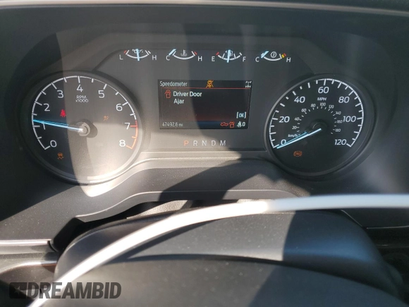 2022 Ford F-150 XL with VIN 1FTFW1E50NFA71691, listed as a Copart auction lot 55282625 with 47,492 mi miles and Salvage title. Bid and sale history available at DreamBid. Image 9.