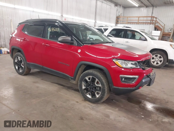 2018 Jeep Compass Trailhawk with VIN 3C4NJDDB7JT234551, listed as a IAAI auction lot 41695627 with 65,381 mi miles and . Bid and sale history available at carsss.com. Image 1.