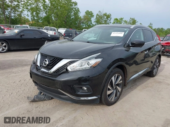 2017 Nissan Murano SL with VIN 5N1AZ2MH3HN197598, listed as a IAAI auction lot 42299880 with 63,788 mi miles and . Bid and sale history available at DreamBid. Image 2.