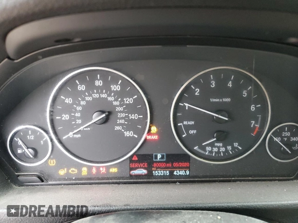2015 BMW 3 Series 320i xDrive with VIN WBA3C3C57FK201191, listed as a Copart auction lot 43704805 with 153,315 mi miles and Salvage title. Bid and sale history available at DreamBid. Image 9.