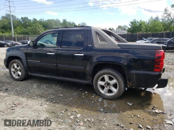 2008 Chevrolet Avalanche LTZ with VIN 3GNFK12368G177717, listed as a Copart auction lot 55958455 with 158,033 mi miles and Salvage Title. Bid and sale history available at DreamBid. Image 2.