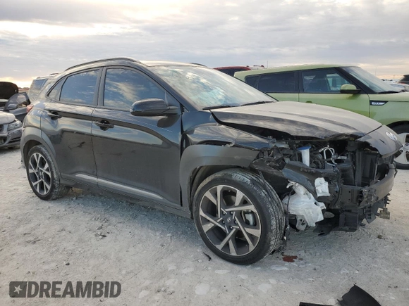 2023 Hyundai Kona Limited with VIN KM8K53A33PU971657, listed as a Copart auction lot 41685935 with 29,859 mi miles and Salvage Title. Bid and sale history available at carsss.com. Image 4.