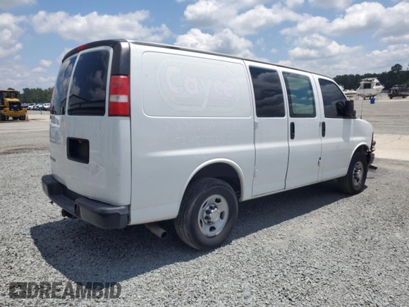 2017 Chevrolet Express Cargo with VIN 1GCWGAFF9H1179782, listed as a Copart auction lot 62114635 with 144,530 mi miles and Salvage title. Bid and sale history available at DreamBid. Image 3.