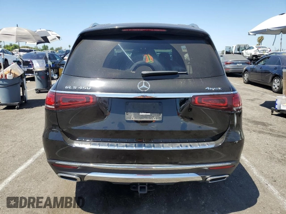 2022 Mercedes-Benz GLS 450 with VIN 4JGFF5KE4NA596127, listed as a Copart auction lot 67407434 with 44,336 mi miles and Salvage Title. Bid and sale history available at DreamBid. Image 6.