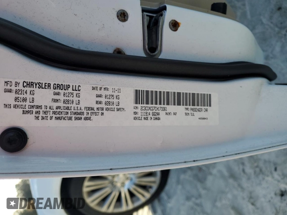 2012 Chrysler 300 Limited with VIN 2C3CCACG7CH173361, listed as a Copart auction lot 45775585 with 140,522 mi miles and Non Repairable. Bid and sale history available at carsss.com. Image 14.