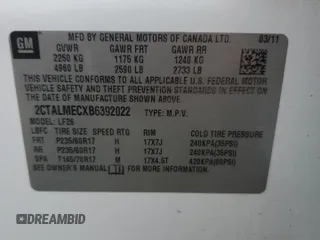 2011 GMC Terrain SLE-1 z VIN 2CTALMECXB6392022, wystawiony jako Copart lot #53680625 z przebiegiem 185 839 mil mil oraz Szkoda całkowita • Salvage title. Historia ofert i sprzedaży dostępna na DreamBid. Obrazek 13.