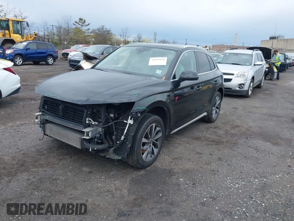 2021 Audi Q5 Premium Plus with VIN WA1BAAFYXM2117064, listed as a IAAI auction lot 42025878 with 75,766 mi miles and . Bid and sale history available at DreamBid. Image 2.