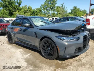 2022 BMW M3 Competition xDrive with VIN WBS43AY04NFL75227, listed as a Copart auction lot 63833574 with 0 mi miles and Non Repairable. Bid and sale history available at carsss.com. Image 4.