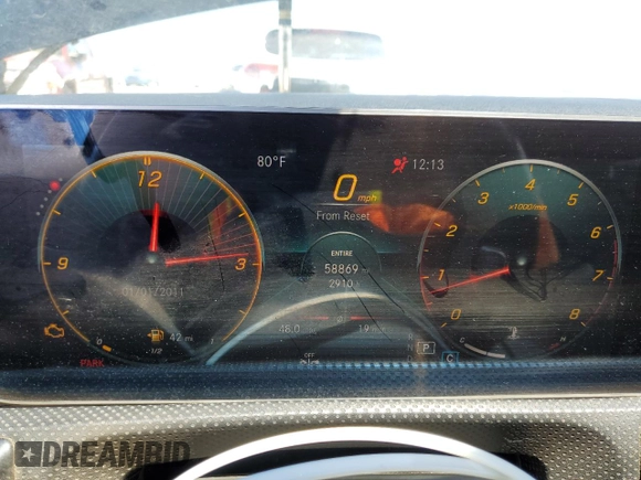2019 Mercedes-Benz A 220 with VIN WDD3G4EB4KW008618, listed as a Copart auction lot 66050815 with 58,869 mi miles and Clean title. Bid and sale history available at DreamBid. Image 9.