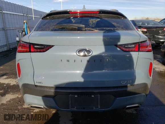 2022 Infiniti QX55 Essential z VIN 3PCAJ5K31NF115902, wystawiony jako Copart lot #84177444 z przebiegiem 11 154 mil mil oraz Szkoda całkowita • Salvage title. Historia ofert i sprzedaży dostępna na DreamBid. Obrazek 6.