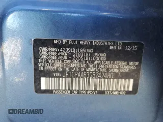 2016 Subaru Impreza 2.0i z VIN JF1GPAA63G8242480, wystawiony jako Copart lot #50347655 z przebiegiem 126 426 mil mil oraz Szkoda całkowita • Salvage title. Historia ofert i sprzedaży dostępna na DreamBid. Obrazek 12.