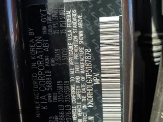 2023 Kia Sorento Hybrid EX with VIN KNDRHDLG7P5187878, listed as a Copart auction lot 87659315 with 19,601 mi miles and Salvage Title. Bid and sale history available at carsss.com. Image 14.