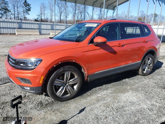 2018 Volkswagen Tiguan SEL Premium with VIN 3VV5B7AX3JM123571, listed as a Copart auction lot 86629694 with 122,904 mi miles and Salvage Title. Bid and sale history available at carsss.com. Image 1.