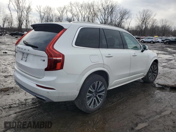 2021 Volvo XC90 Momentum z VIN YV4102PK1M1699109, wystawiony jako Copart lot #46104045 z przebiegiem Nie podano mil oraz Szkoda całkowita • Salvage title. Historia ofert i sprzedaży dostępna na DreamBid. Obrazek 3.
