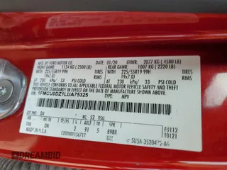 2020 Ford Escape Titanium Hybrid with VIN 1FMCU0DZ1LUA75325, listed as a Copart auction lot 53670815 with 81,220 mi miles and Salvage title. Bid and sale history available at DreamBid. Image 14.