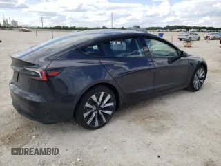 2025 Tesla Model 3 Long Range with VIN 5YJ3E1EA2SF995505, listed as a Copart auction lot 56682745 with 783 mi miles and Salvage title. Bid and sale history available at DreamBid. Image 3.