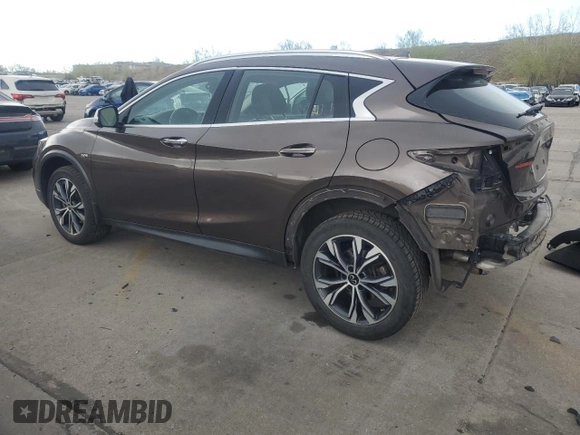 2019 Infiniti QX30 Luxe with VIN SJKCH5CR1KA009121, listed as a Copart auction lot 55252695 with 95,931 mi miles and Salvage title. Bid and sale history available at DreamBid. Image 2.