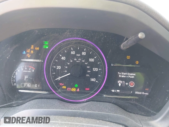 2019 Honda HR-V EX with VIN 3CZRU5H50KM719378, listed as a IAAI auction lot 41871358 with 56,610 mi miles. Bid and sale history available at carsss.com. Image 7.