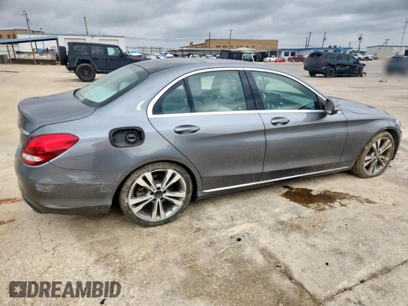 2017 Mercedes-Benz C 300 with VIN 55SWF4JB0HU231721, listed as a Copart auction lot 59524015 with 103,995 mi miles and Salvage title. Bid and sale history available at DreamBid. Image 3.