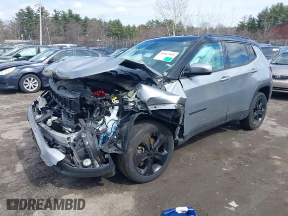 2020 Jeep Compass Latitude with VIN 3C4NJDBB1LT127856, listed as a IAAI auction lot 41867905 with 90,468 mi miles. Bid and sale history available at carsss.com. Image 2.