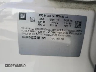 2012 Cadillac CTS Premium z VIN 1G6DP5E3XC0151349, wystawiony jako Copart lot #87004164 z przebiegiem 72 433 mil mil oraz Szkoda całkowita • Salvage title. Historia ofert i sprzedaży dostępna na DreamBid. Obrazek 12.