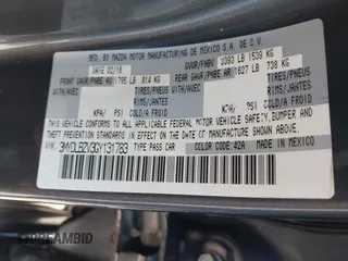 2016 Scion iA with VIN 3MYDLBZV3GY131783, listed as a IAAI auction lot 41999144 with 197,827 mi miles. Bid and sale history available at carsss.com. Image 9.
