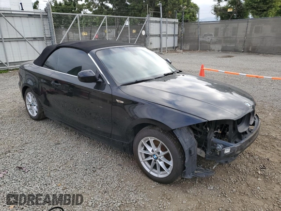 2010 BMW 1 Series 128i with VIN WBAUN1C58AVH82133, listed as a Copart auction lot 63510573 with Not provided miles and Salvage title. Bid and sale history available at DreamBid. Image 4.