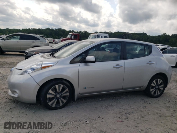 2015 Nissan LEAF SV with VIN 1N4AZ0CP3FC320333, listed as a Copart auction lot 62430113 with 54,127 mi miles. Bid and sale history available at carsss.com. Image 1.
