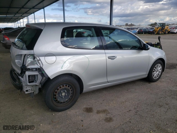 2010 Volkswagen Golf with VIN WVWBB7AJ6AW259870, listed as a Copart auction lot 45195705 with 81,240 mi miles and Salvage Title. Bid and sale history available at carsss.com. Image 3.