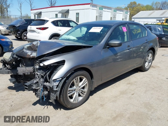 2013 Infiniti G37 x with VIN JN1CV6AR2DM358474, listed as a IAAI auction lot 42052200 with 87,273 mi miles. Bid and sale history available at carsss.com. Image 2.