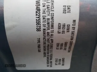 2002 Saturn LW z VIN 1G8JW84R22Y556738, wystawiony jako Copart lot #86540174 z przebiegiem Nie podano mil oraz Szkody całkowita. Historia ofert i sprzedaży dostępna na DreamBid. Obrazek 13.