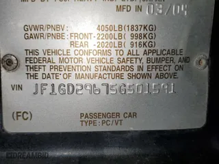 2005 Subaru Impreza Sedan (Natl) WRX with VIN JF1GD29675G501591, listed as a Copart auction lot 84114694 with 131,183 mi miles and Salvage Title. Bid and sale history available at carsss.com. Image 12.