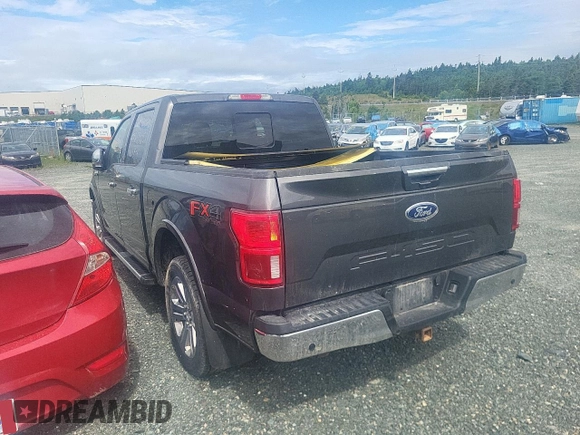 2020 Ford F-150 XL with VIN 1FTEW1E58LKF49324, listed as a Copart auction lot 58653615 with 118,520 mi miles and Salvage title. Bid and sale history available at DreamBid. Image 2.