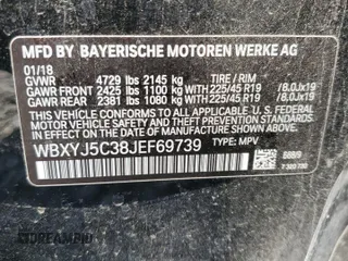 2018 BMW X2 xDrive28i z VIN WBXYJ5C38JEF69739, wystawiony jako Copart lot #53536005 z przebiegiem 109 643 mil mil oraz Szkoda całkowita • Salvage title. Historia ofert i sprzedaży dostępna na DreamBid. Obrazek 15.