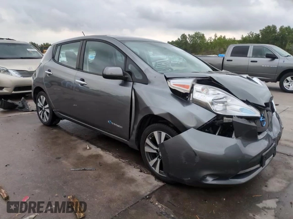 2015 Nissan LEAF S with VIN 1N4AZ0CP3FC327105, listed as a Copart auction lot 61426595 with 71,693 mi miles and Salvage title. Bid and sale history available at DreamBid. Image 13.