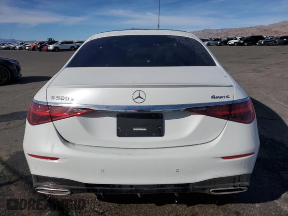 2024 Mercedes-Benz S 580e with VIN W1K6G6KB0RA259964, listed as a Copart auction lot 82029224 with 9,447 mi miles and Salvage Title. Bid and sale history available at DreamBid. Image 6.
