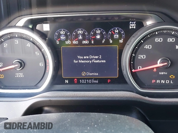 2019 Chevrolet Silverado 1500 High Country with VIN 1GCUYHELXKZ323675, listed as a IAAI auction lot 41296454 with 102,107 mi miles. Bid and sale history available at carsss.com. Image 15.